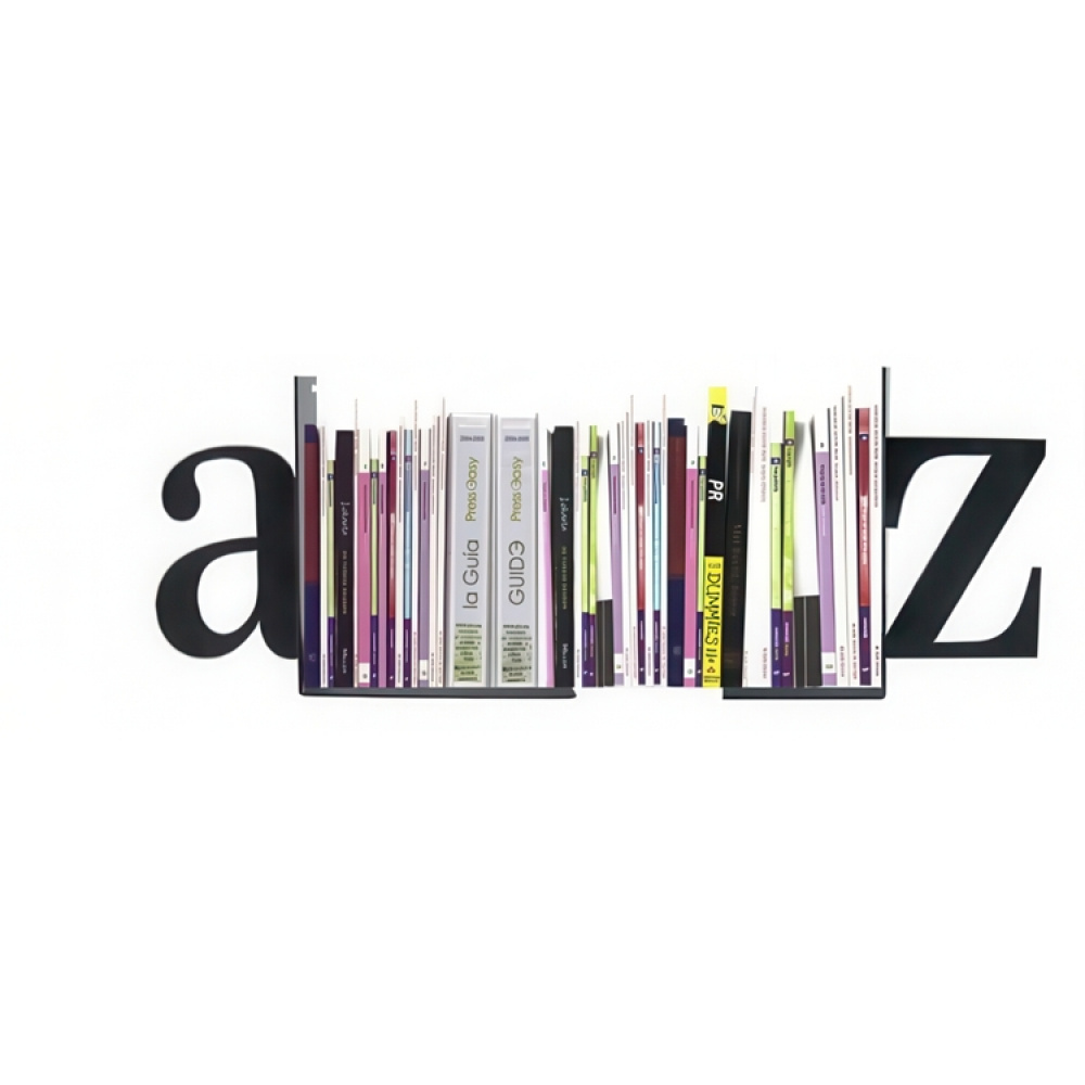 Book Ends in metal, Set of 2, A-Z, Black in the group Storage / Office supplies at SmartaSaker.se (40186)