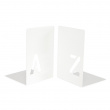 Bookends, Set of 2, BUCHSTÜTZEN A - Z, 12 x 12 x H 18 cm, White Bookends, Set of 2, BUCHSTÜTZEN A - Z, 12 x 12 x H 18 cm, White