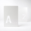 Bookends, Set of 2, BUCHSTÜTZEN A - Z, 12 x 12 x H 18 cm, White Bookends, Set of 2, BUCHSTÜTZEN A - Z, 12 x 12 x H 18 cm, White