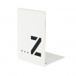 Bookends, Set of 2, BUCHSTÜTZEN A - Z, 12 x 12 x H 18 cm, White Bookends, Set of 2, BUCHSTÜTZEN A - Z, 12 x 12 x H 18 cm, White