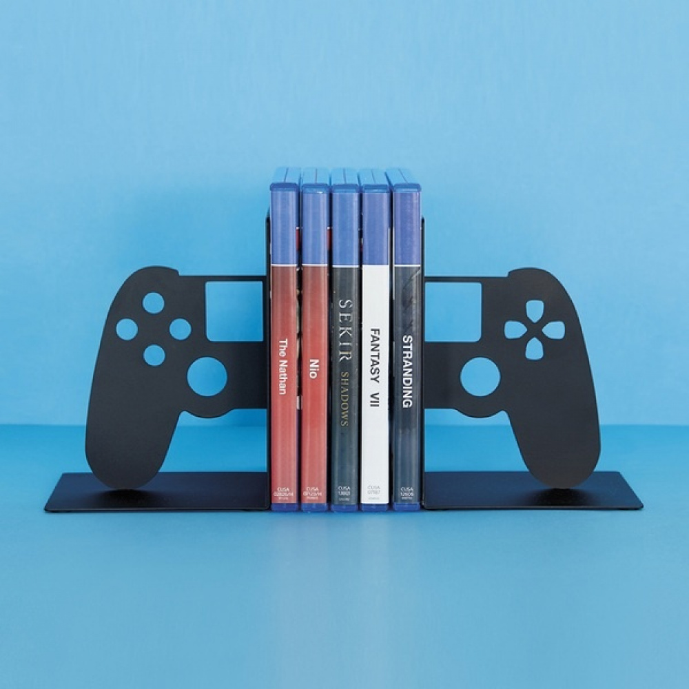 Bookends, Metal, Set of 2, JOYPAD VIDEOGAME HOLDERS, Black in the group Storage / Office supplies at SmartaSaker.se (40189)