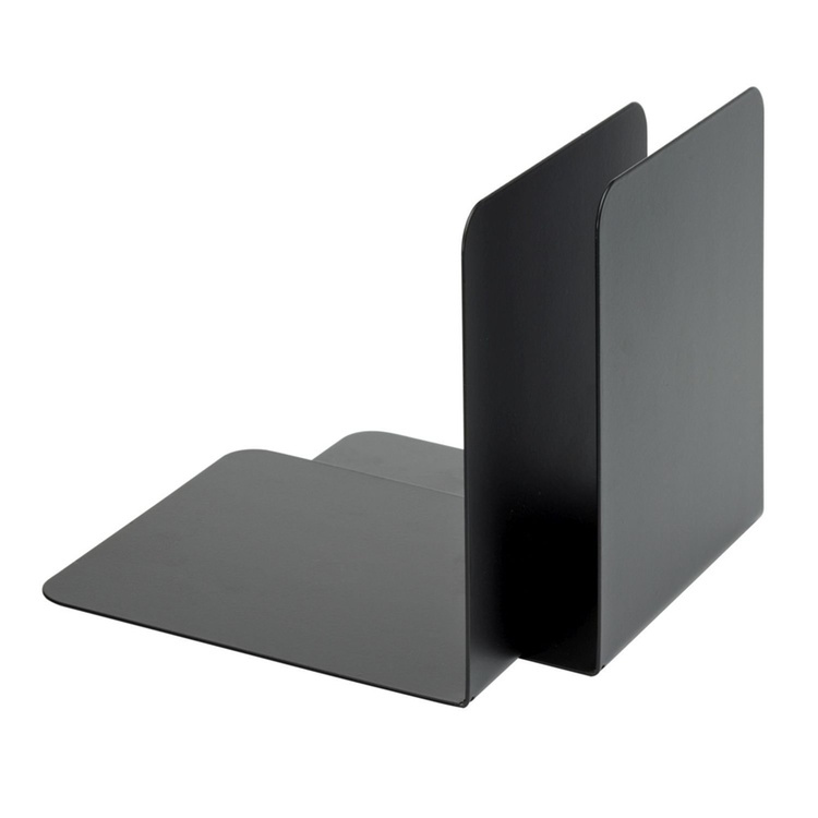 Metal bookends, Set of 2, ALBERT CLASSIC, 12,5 x 14 x H14 cm, Black in the group Storage / Office supplies at SmartaSaker.se (40192)