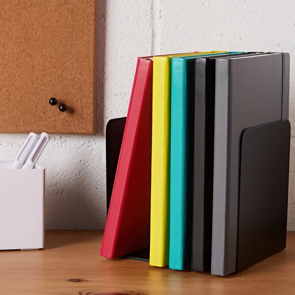 Metal bookends, Set of 2, ALBERT CLASSIC, 12,5 x 14 x H14 cm, Black in the group Storage / Office supplies at SmartaSaker.se (40192)