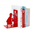 Bookend in metal, LITTLE RED, 12 x 10 x H 17 cm, Red Bookend in metal, LITTLE RED, 12 x 10 x H 17 cm, Red