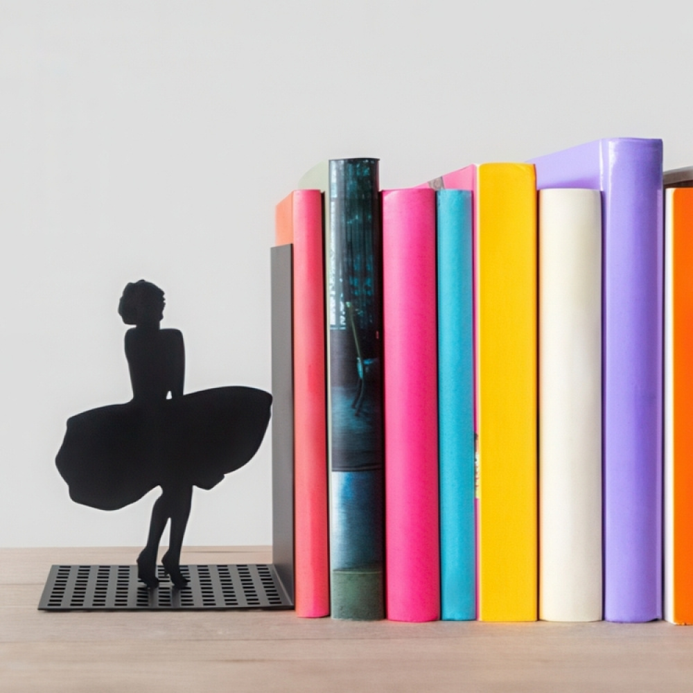 Bookend in metal, MERILYN, 12 x 10 x H 17, Black in the group Storage / Office supplies at SmartaSaker.se (40204)