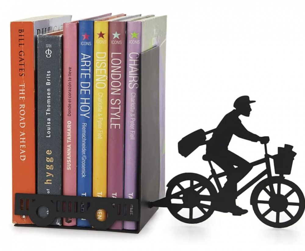 Bookend in metal, POSTMAN, 27 x 10 x H 17 cm, Black in the group Storage / Office supplies at SmartaSaker.se (40205)