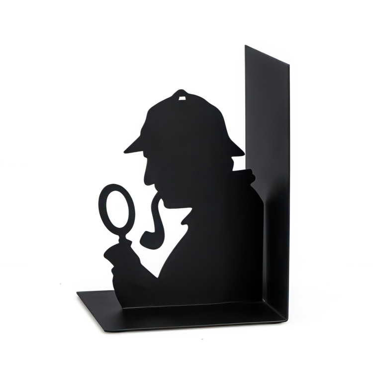 Bookend in metal, SHERLOCK, 12 x 10 x H 17 cm, Black in the group Storage / Office supplies / Bookends at SmartaSaker.se (40207)