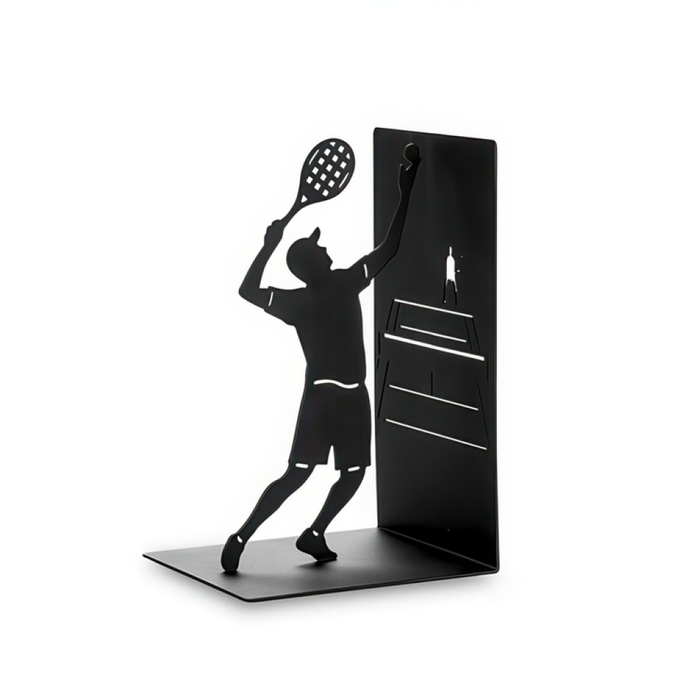 Bookend in metal, TENNIS MATCH POINT, 11 x 10 x H 17 cm, Black in the group Storage / Children’s room storage at SmartaSaker.se (40209)