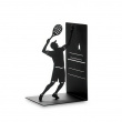Bookend in metal, TENNIS MATCH POINT, 11 x 10 x H 17 cm, Black Bookend in metal, TENNIS MATCH POINT, 11 x 10 x H 17 cm, Black