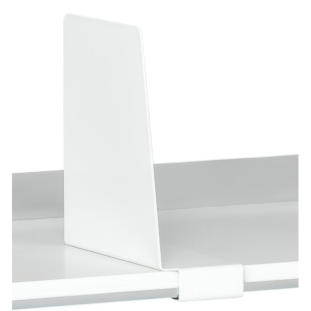 Book End with Clip / Shelf Divider, BÜNGERS, 20 cm, White in the group Storage / Office supplies / Bookends at SmartaSaker.se (40211)