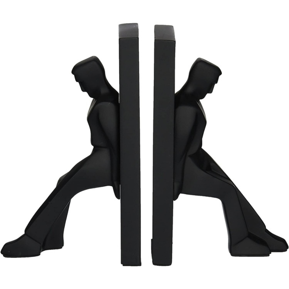 Book Ends, Set of 2, LEANING MEN, 12 x 8 x H 19,5 cm, Black in the group Storage / Office supplies at SmartaSaker.se (40212)