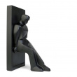 Book Ends, Set of 2, LEANING MEN, 12 x 8 x H 19,5 cm, Black Book Ends, Set of 2, LEANING MEN, 12 x 8 x H 19,5 cm, Black