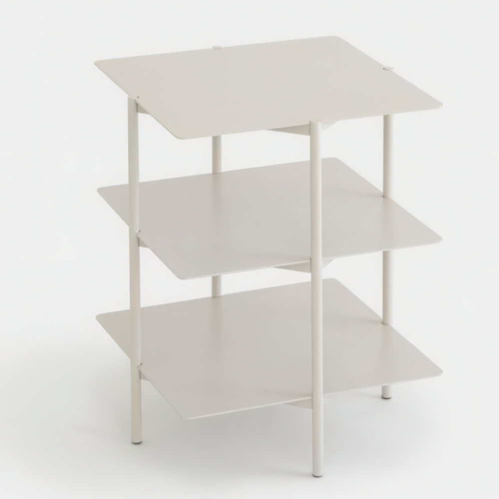 Side Table / Shelf, Metall, UMBRA TIER SIDE TABLE, 42 x 42 x H 54 cm, Grey in the group Storage / Hallway storage at SmartaSaker.se (40213)