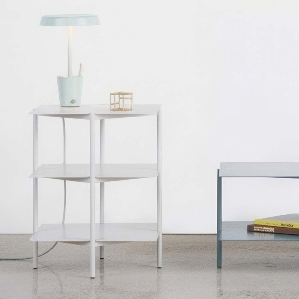 Side Table / Shelf, Metall, UMBRA TIER SIDE TABLE, 42 x 42 x H 54 cm, Grey in the group Storage / Hallway storage at SmartaSaker.se (40213)