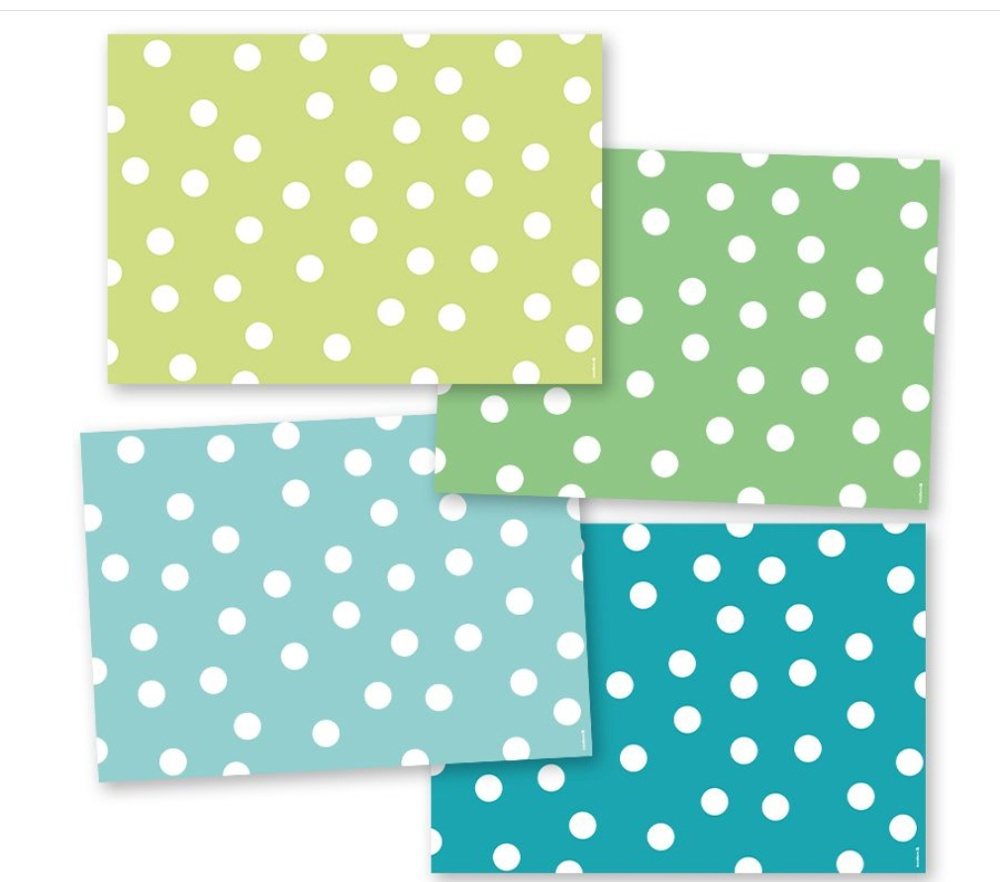 Paper Placemats, 4 patterns x 12 sheets, POLKA AQUA, 42 x 30 cm, Assorted in the group Storage / Kitchen storage at SmartaSaker.se (40215)
