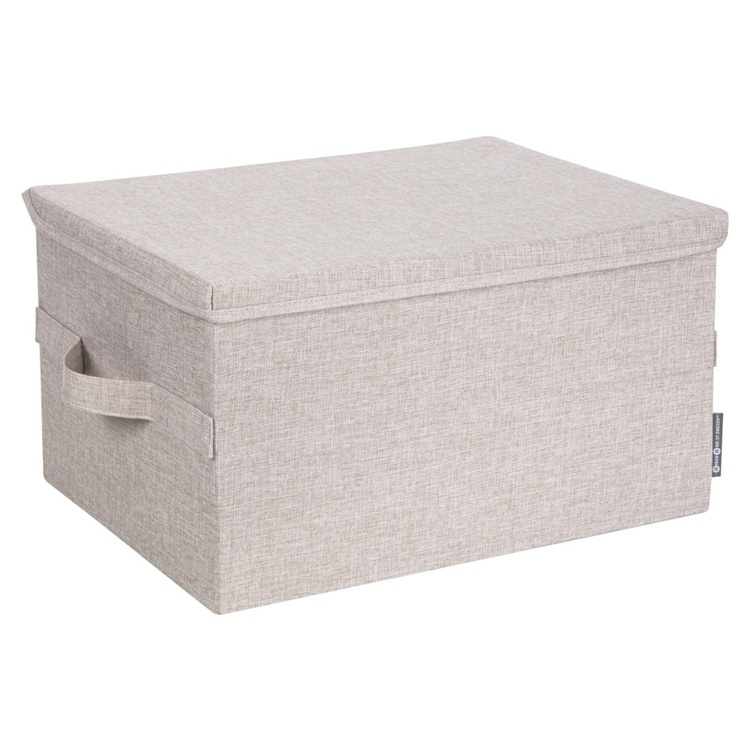 Box with lid, BIGSO LARGE SOFT STORAGE, 45 x 34 x H 25 cm, Beige in the group Storage / Storage boxes / BigSo storage boxes at SmartaSaker.se (40220)