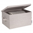 Box with lid, BIGSO LARGE SOFT STORAGE, 45 x 34 x H 25 cm, Beige