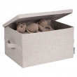 Box with lid, BIGSO LARGE SOFT STORAGE, 45 x 34 x H 25 cm, Beige
