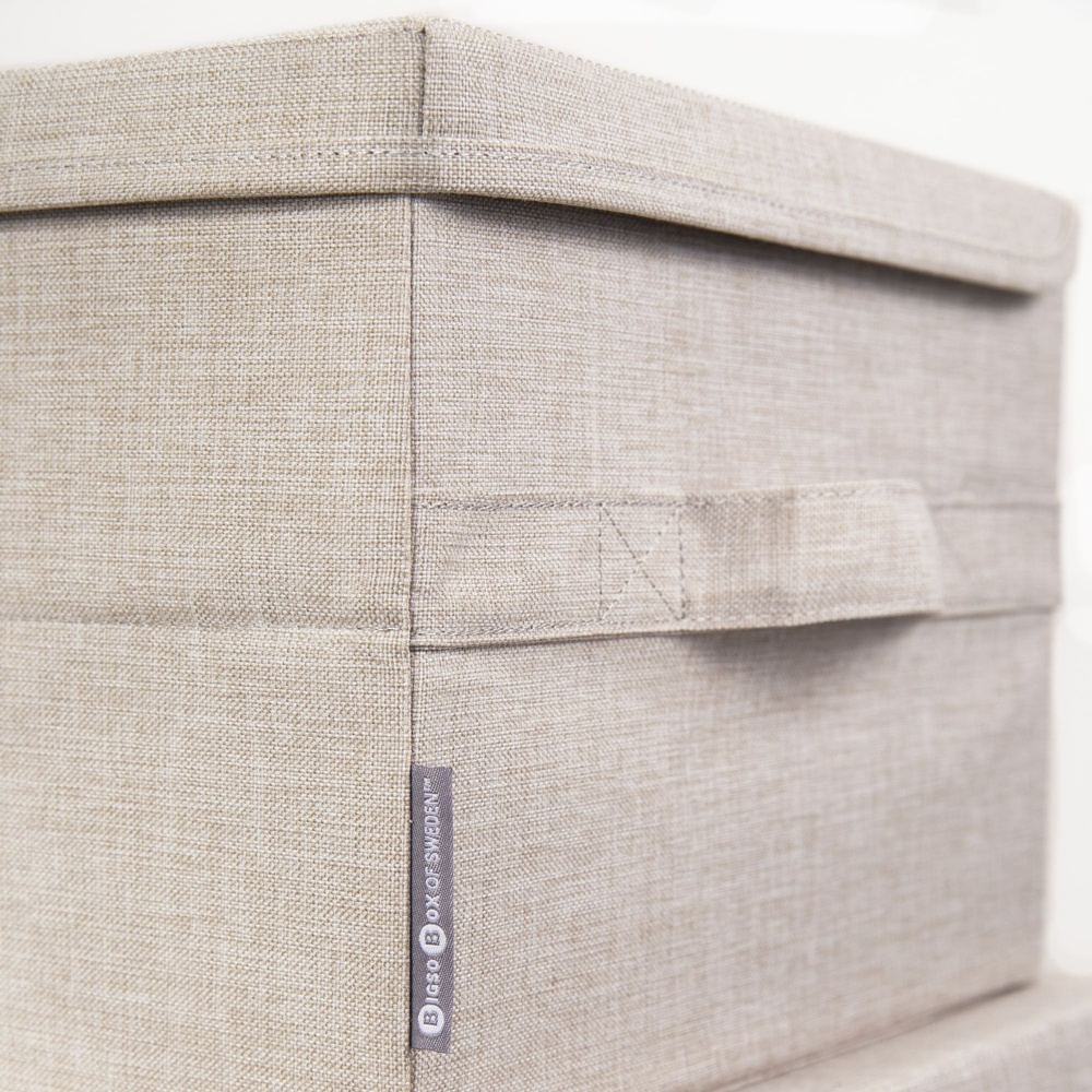 Box with lid, BIGSO LARGE SOFT STORAGE, 45 x 34 x H 25 cm, Beige in the group Storage / Storage boxes / BigSo storage boxes at SmartaSaker.se (40220)
