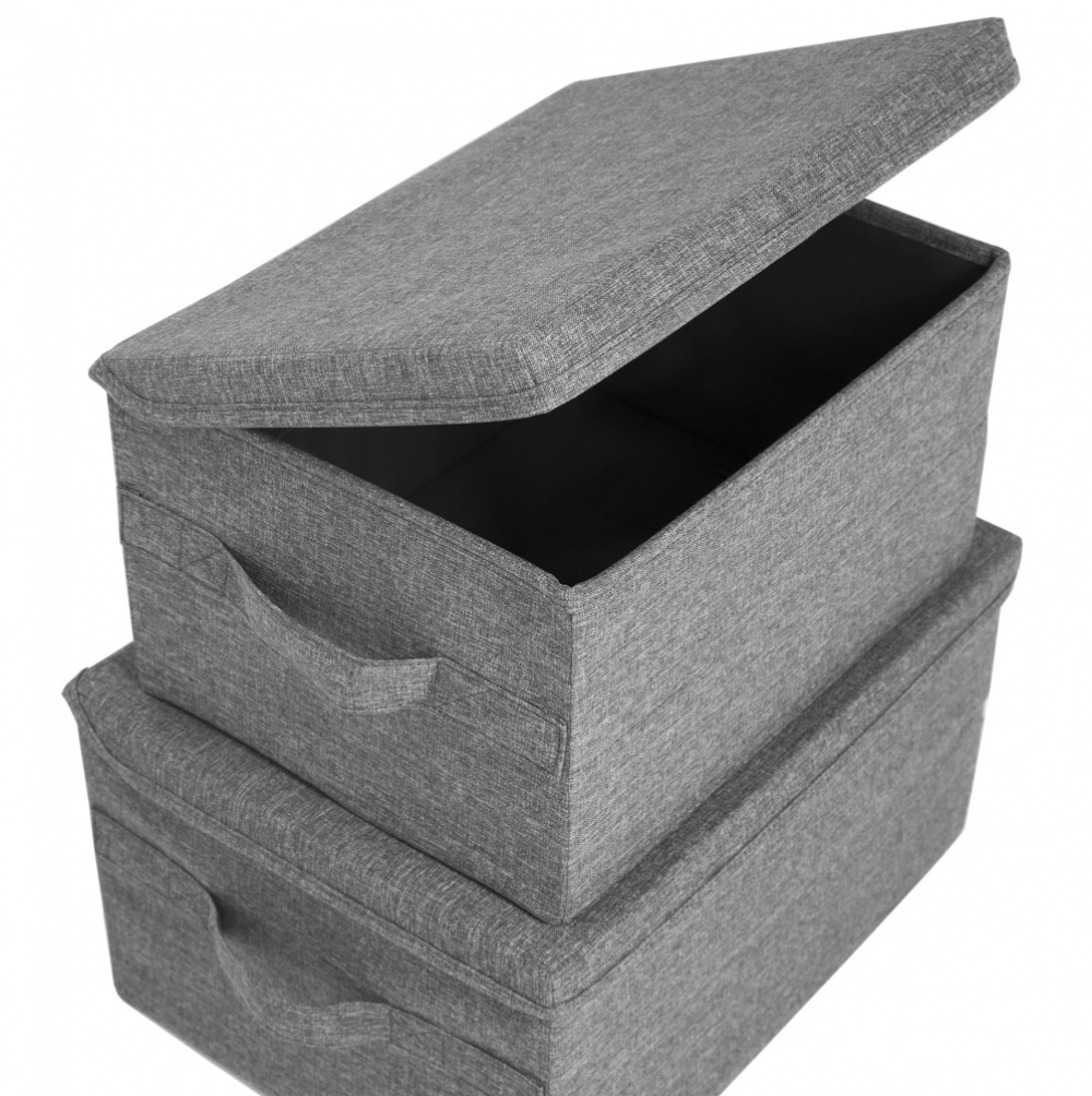 Box with lid, BIGSO LARGE SOFT STORAGE, 45 x 34 x H25 cm, Grey in the group Storage / Storage boxes / BigSo storage boxes at SmartaSaker.se (40221)