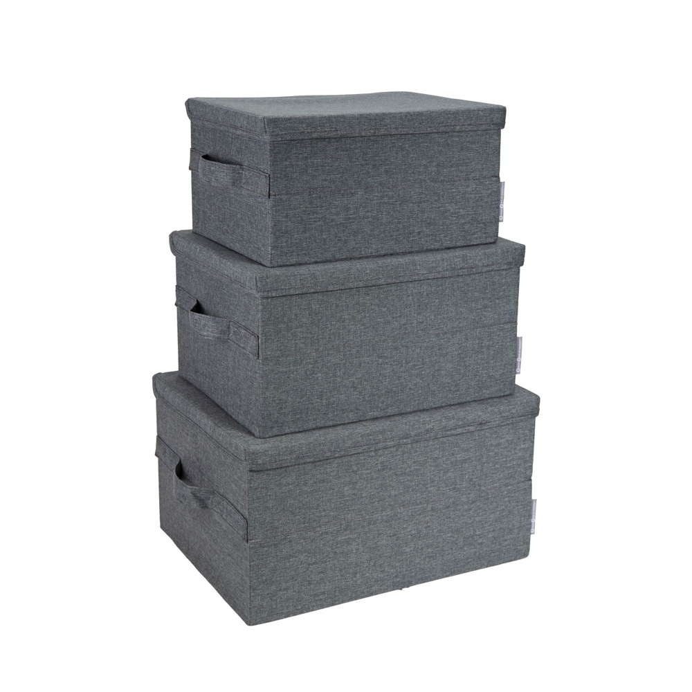 Box with lid, BIGSO LARGE SOFT STORAGE, 45 x 34 x H25 cm, Grey in the group Storage / Storage boxes / BigSo storage boxes at SmartaSaker.se (40221)