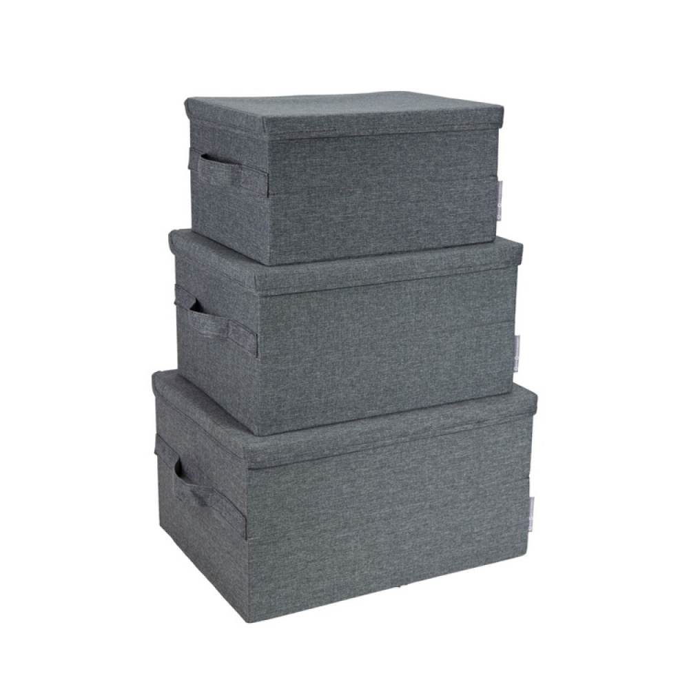 Box with lid, BIGSO LARGE SOFT STORAGE, 45 x 34 x H25 cm, Grey in the group Storage / Storage boxes / BigSo storage boxes at SmartaSaker.se (40221)