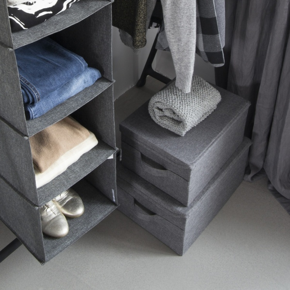 Box with lid, BIGSO MEDIUM SOFT STORAGE, 40 x 30 x H 22 cm, Grey in the group Storage / Storage boxes at SmartaSaker.se (40222)