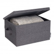 Box with lid, BIGSO MEDIUM SOFT STORAGE, 40 x 30 x H 22 cm, Grey Box with lid, BIGSO MEDIUM SOFT STORAGE, 40 x 30 x H 22 cm, Grey