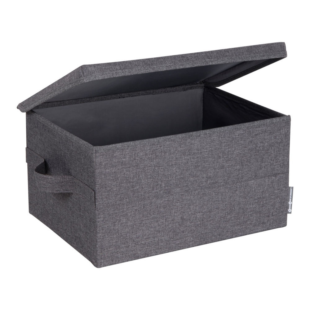 Box with lid, BIGSO MEDIUM SOFT STORAGE, 40 x 30 x H 22 cm, Grey in the group Storage / Storage boxes / BigSo storage boxes at SmartaSaker.se (40222)
