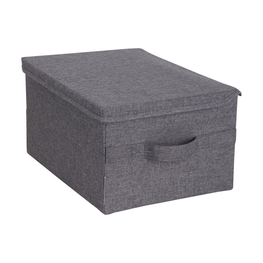 Box with lid, BIGSO MEDIUM SOFT STORAGE, 40 x 30 x H 22 cm, Grey in the group Storage / Storage boxes / BigSo storage boxes at SmartaSaker.se (40222)