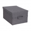 Box with lid, BIGSO MEDIUM SOFT STORAGE, 40 x 30 x H 22 cm, Grey Box with lid, BIGSO MEDIUM SOFT STORAGE, 40 x 30 x H 22 cm, Grey