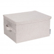 Box with lid, BIGSO MEDIUM SOFT STORAGE, 40 x 30 x H 22 cm, Beige Box with lid, BIGSO MEDIUM SOFT STORAGE, 40 x 30 x H 22 cm, Beige