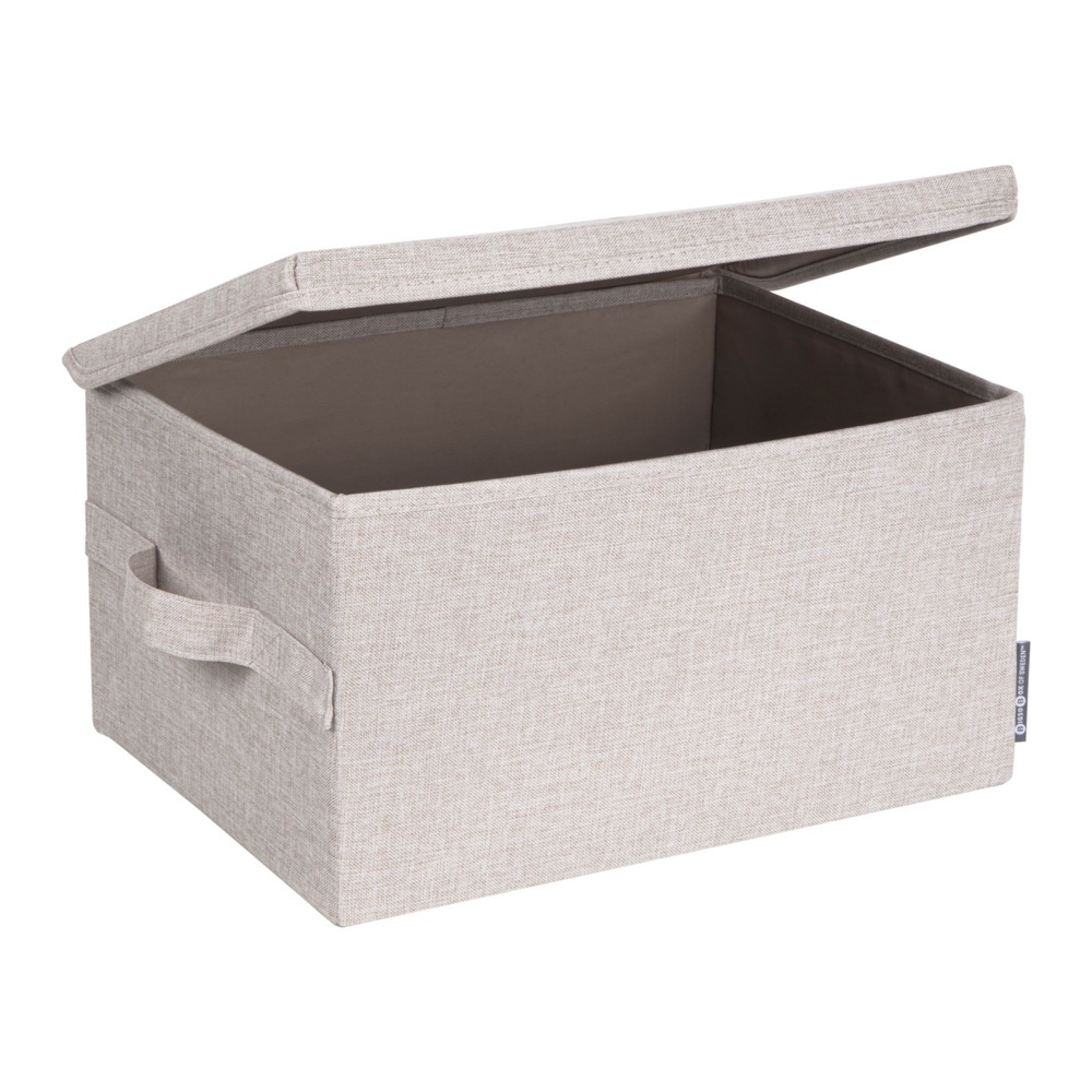 Box with lid, BIGSO MEDIUM SOFT STORAGE, 40 x 30 x H 22 cm, Beige in the group Storage / Storage boxes at SmartaSaker.se (40223)