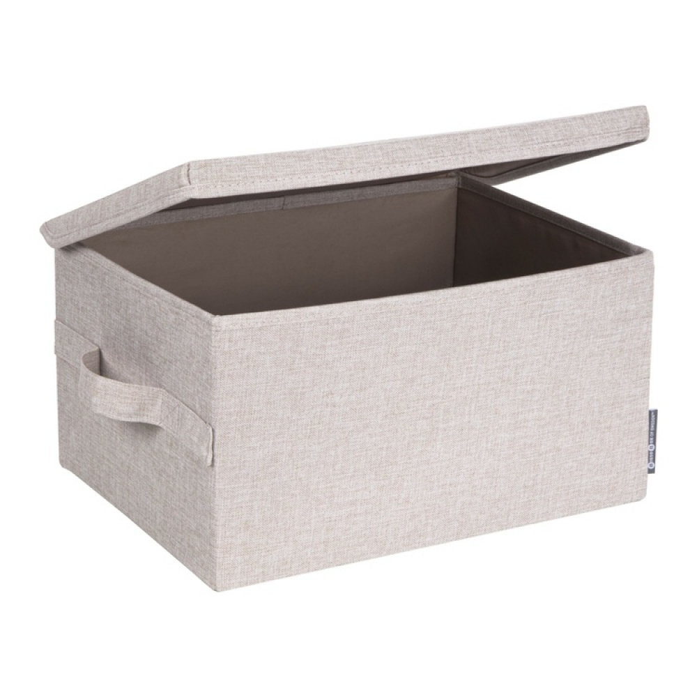 Box with lid, BIGSO MEDIUM SOFT STORAGE, 40 x 30 x H 22 cm, Beige in the group Storage / Storage boxes / BigSo storage boxes at SmartaSaker.se (40223)