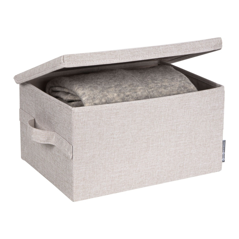 Box with lid, BIGSO MEDIUM SOFT STORAGE, 40 x 30 x H 22 cm, Beige in the group Storage / Storage boxes at SmartaSaker.se (40223)