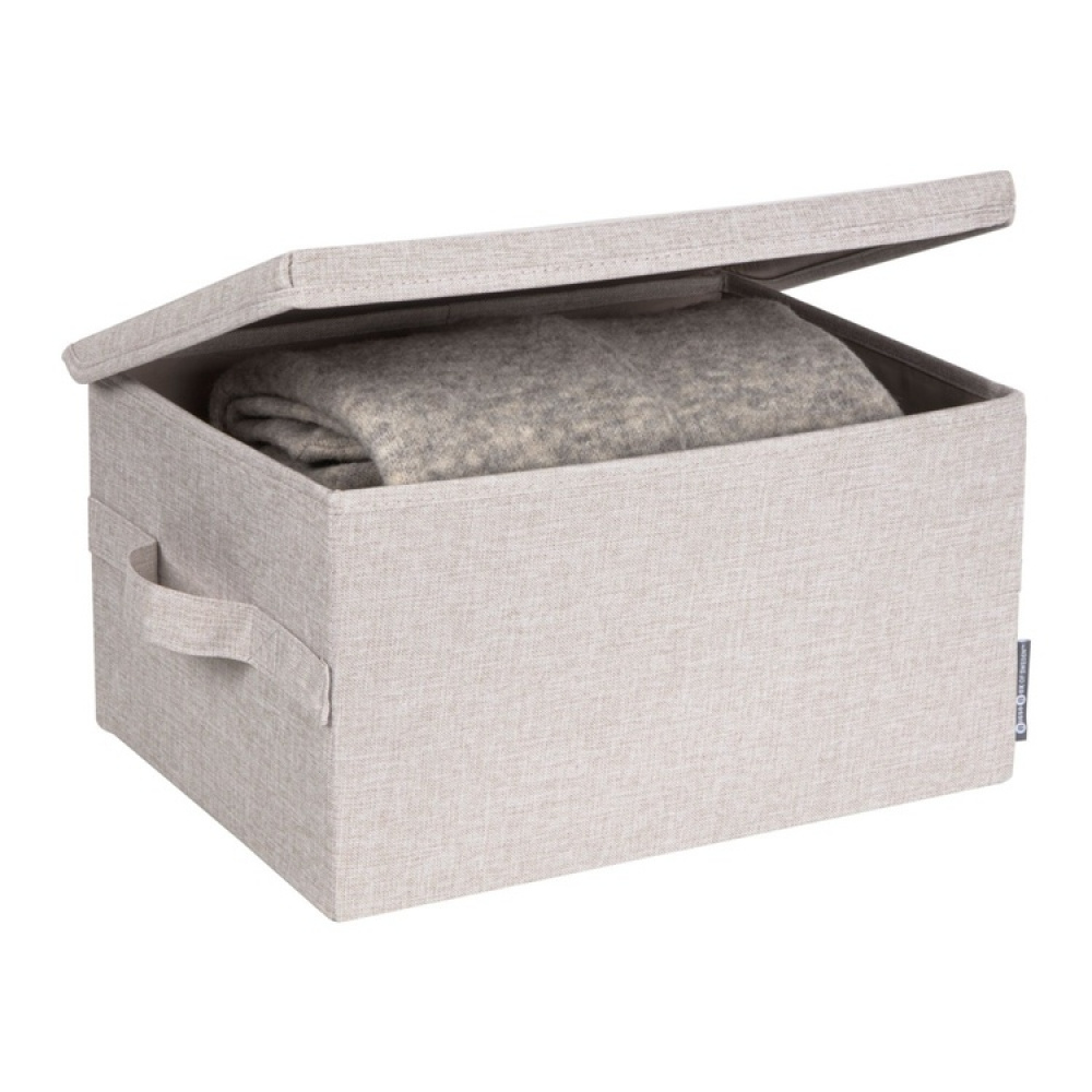 Box with lid, BIGSO MEDIUM SOFT STORAGE, 40 x 30 x H 22 cm, Beige in the group Storage / Storage boxes / BigSo storage boxes at SmartaSaker.se (40223)