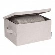 Box with lid, BIGSO MEDIUM SOFT STORAGE, 40 x 30 x H 22 cm, Beige Box with lid, BIGSO MEDIUM SOFT STORAGE, 40 x 30 x H 22 cm, Beige