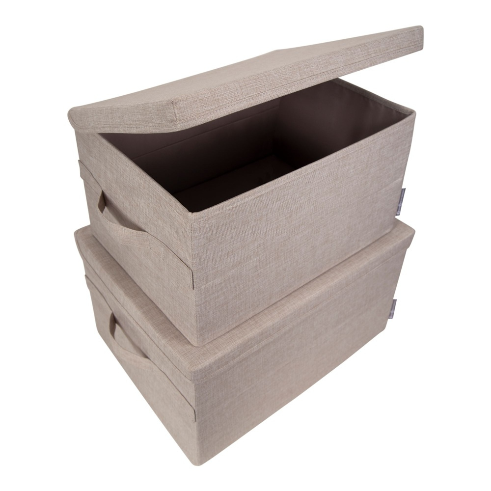 Box with lid, BIGSO MEDIUM SOFT STORAGE, 40 x 30 x H 22 cm, Beige in the group Storage / Storage boxes at SmartaSaker.se (40223)