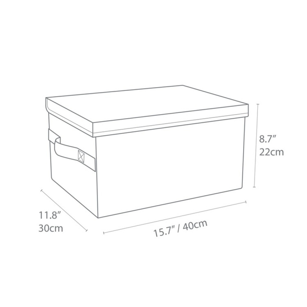 Box with lid, BIGSO MEDIUM SOFT STORAGE, 40 x 30 x H 22 cm, Beige in the group Storage / Storage boxes / BigSo storage boxes at SmartaSaker.se (40223)
