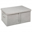 Box with lid, ORGA STORAGE BOX XL, 50 x 31 x H 25 cm, Beige-Grey