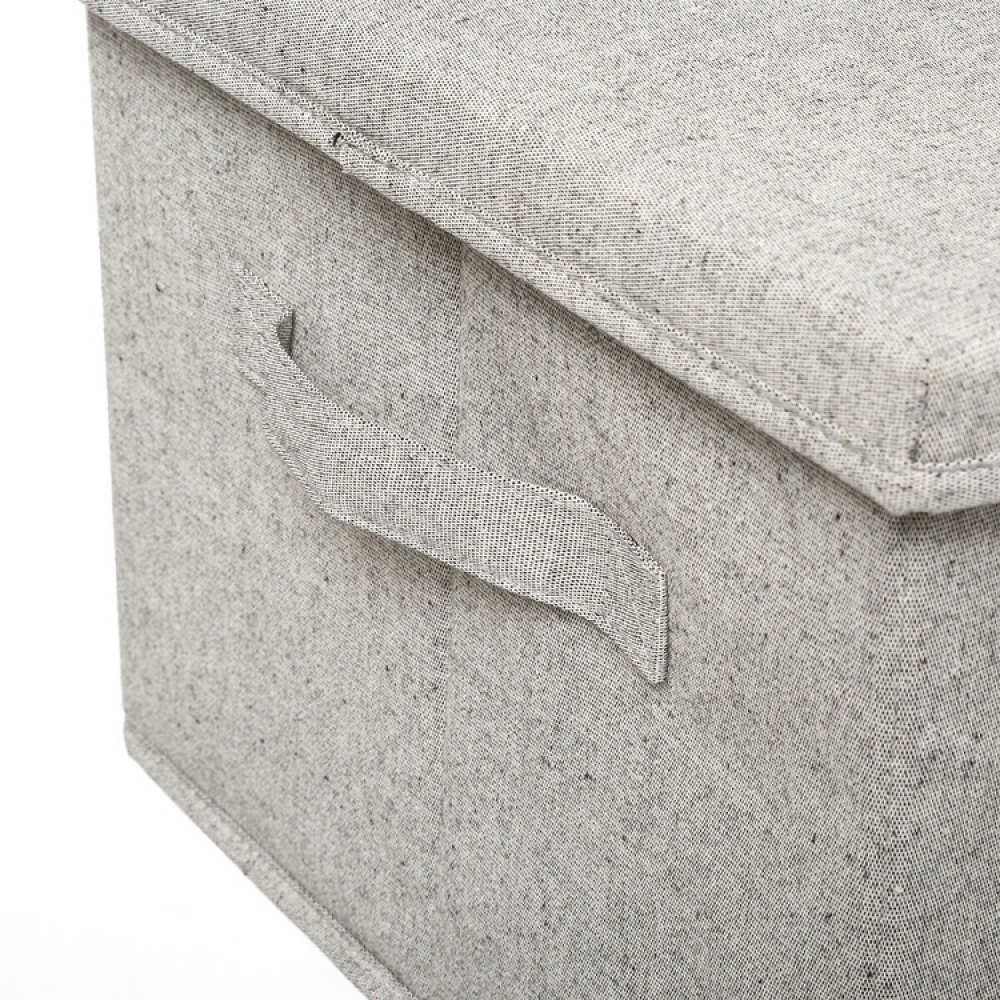 Box with lid, ORGA STORAGE BOX XL, 50 x 31 x H 25 cm, Beige-Grey in the group Storage / Wardrobe storage at SmartaSaker.se (40225)