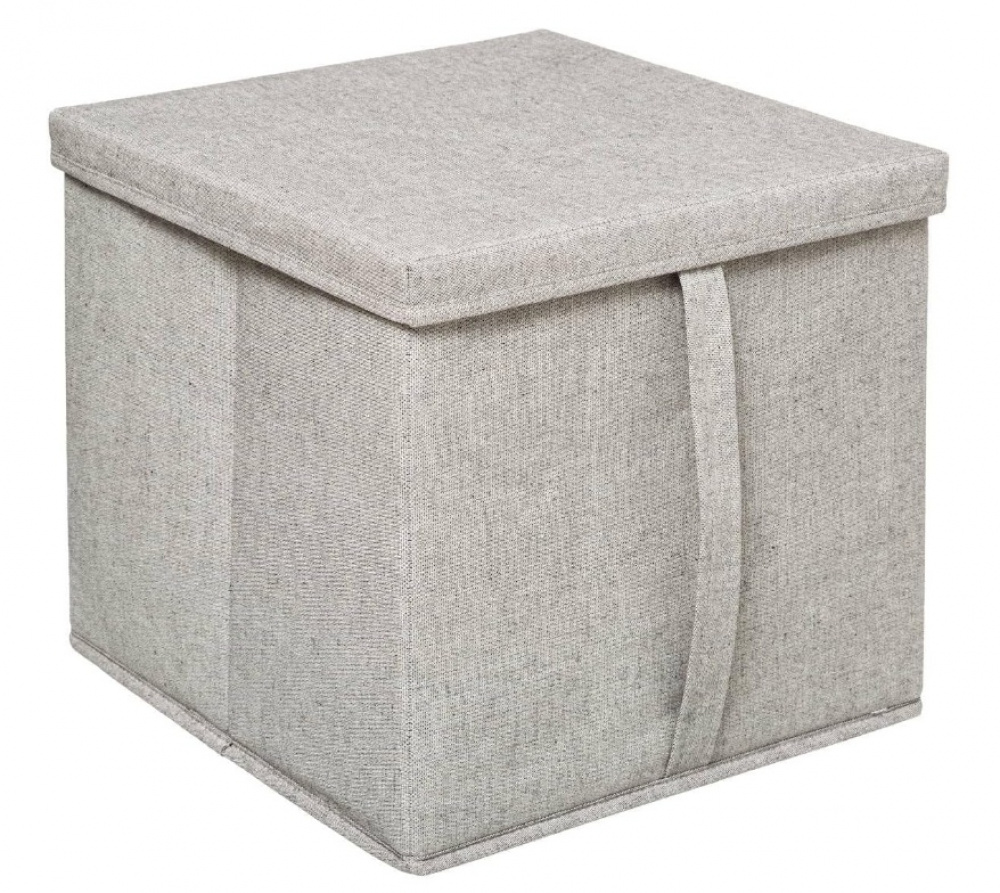 Box with lid, ORGA STORAGE BOX CUBE, 31 x 31 x H 31 cm, Beige-Grey in the group Storage / Wardrobe storage at SmartaSaker.se (40226)