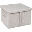 Box with lid, ORGA STORAGE BOX LARGE, 35 x 31 x H 25 cm, Beige-Grey