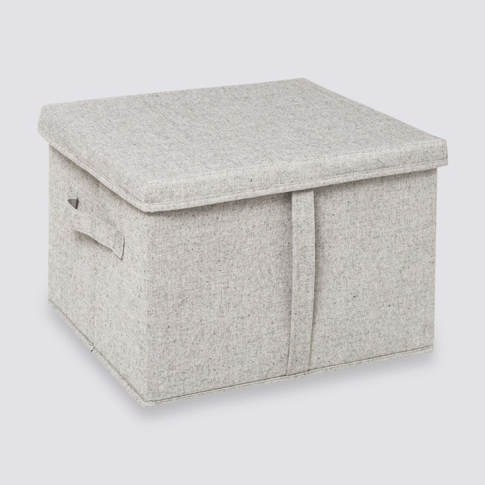 Box with lid, ORGA STORAGE BOX LARGE, 35 x 31 x H 25 cm, Beige-Grey in the group Storage / Storage boxes at SmartaSaker.se (40227)