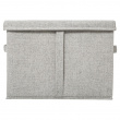 Box with lid, ORGA STORAGE BOX LARGE, 35 x 31 x H 25 cm, Beige-Grey
