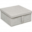 Box with lid, ORGA STORAGE BOX MEDIUM, 31 x 31 x H 15 cm, Beige-Grey