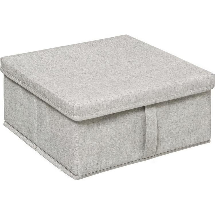 Box with lid, ORGA STORAGE BOX MEDIUM, 31 x 31 x H 15 cm, Beige-Grey in the group Storage / Wardrobe storage at SmartaSaker.se (40228)