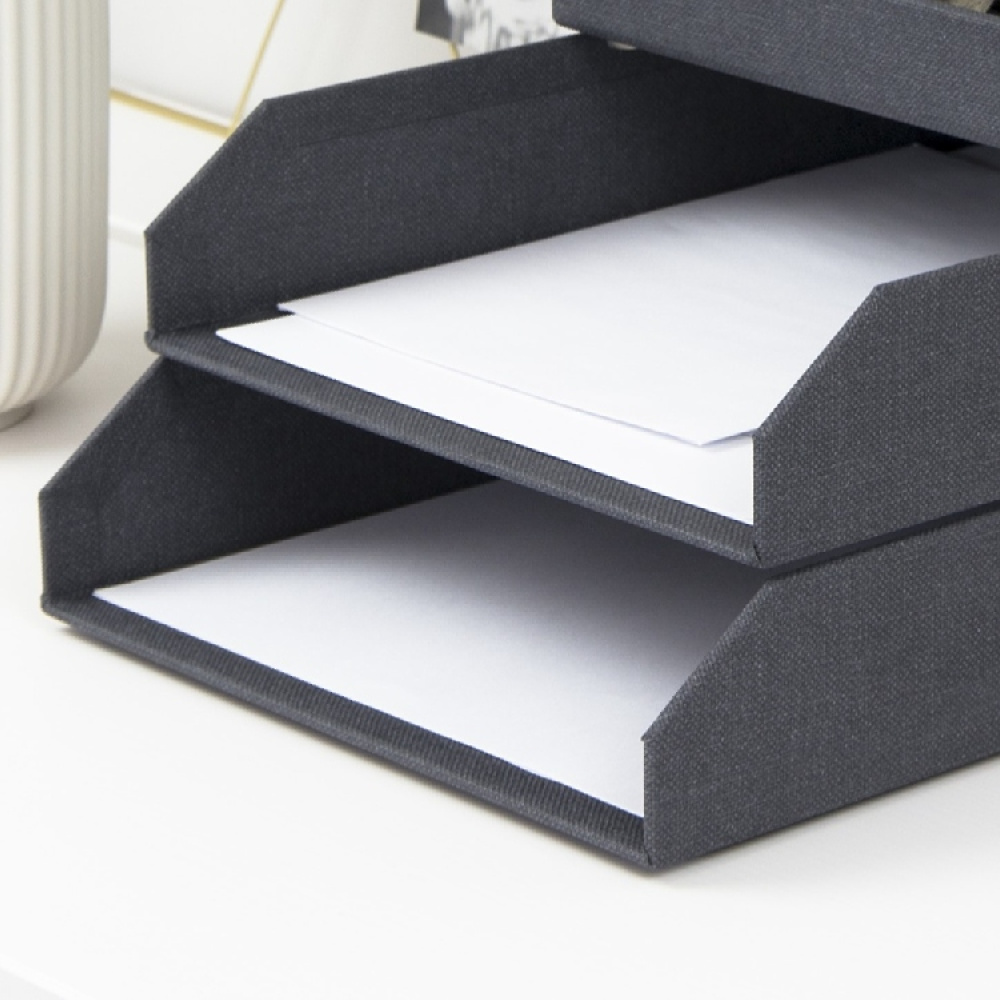 Letterbox in canvas 2 compartments, Håkan canvas, Bigso in the group Storage / Office supplies at SmartaSaker.se (40231)