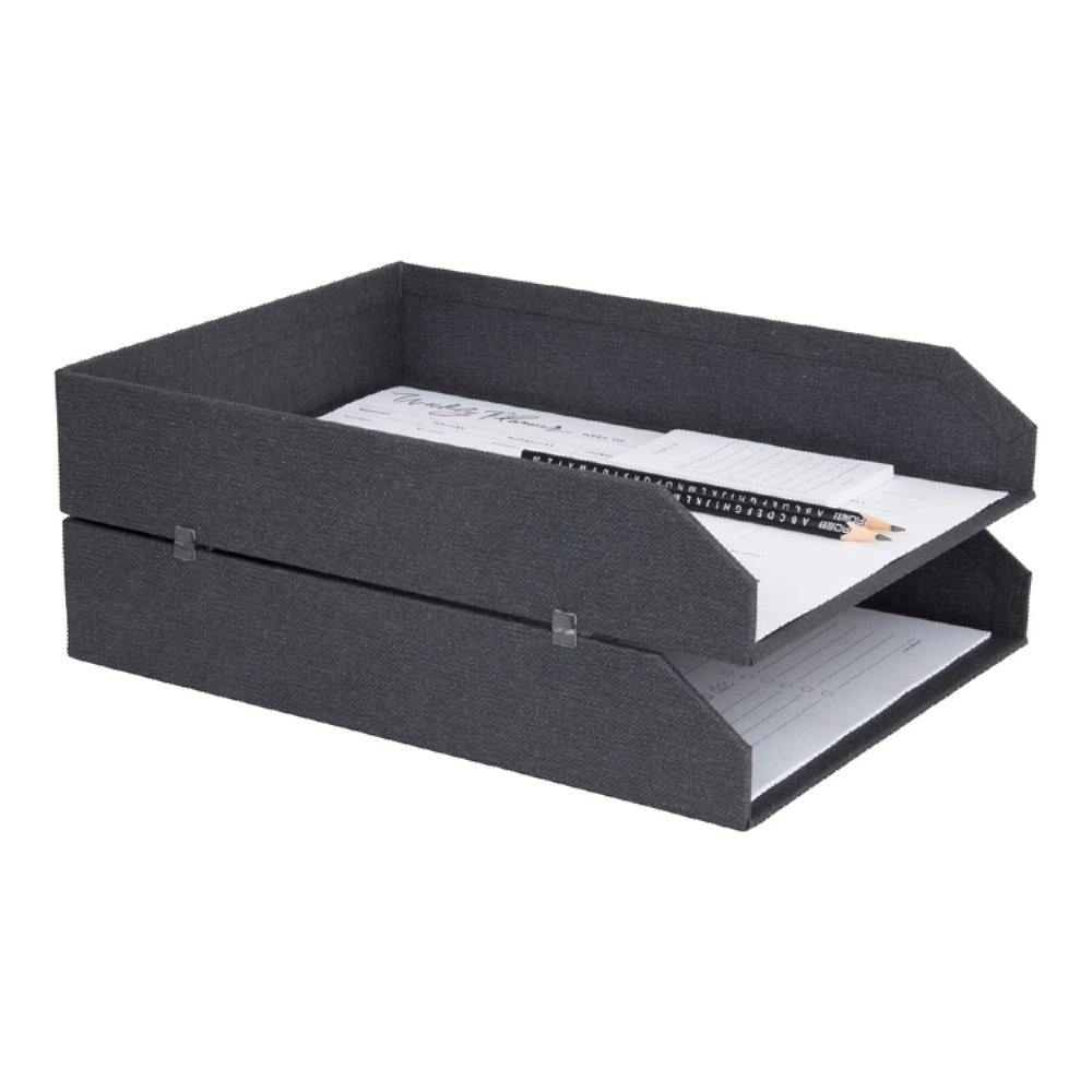 Letterbox in canvas 2 compartments, Håkan canvas, Bigso in the group Storage / Office supplies at SmartaSaker.se (40231)