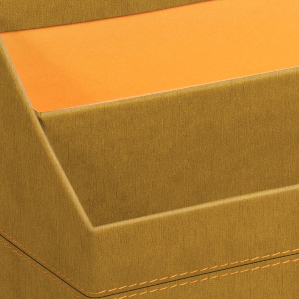 Letter stand in leatherette, RHODIA RHODIARAMA, 26 x 10,5 x H14 cm, Gold / Orange in the group Storage / Office supplies at SmartaSaker.se (40233)
